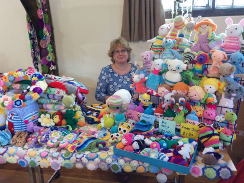 Carmen's colourful crochet stall