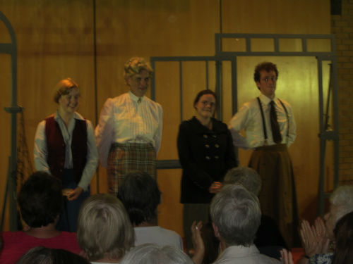 The Mikron Theatre team: Claire Burns, Stephanie Hackett, Matt Jopling and James McLean