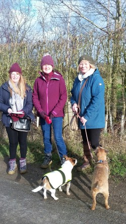 2019-01-27 lubenham walk - 3 walkers and dogs