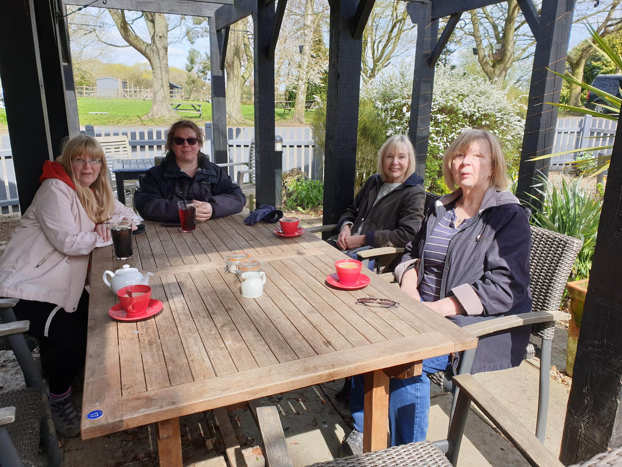 Well deserved refreshments at The Fox in Hallaton